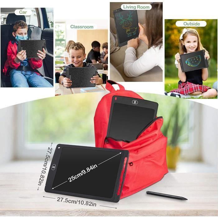 Tableau D'écriture LCD Pour Enfant - Bokadzi - 8,5 Pouces - Noir - Effaçable Plus De 150 000 Fois