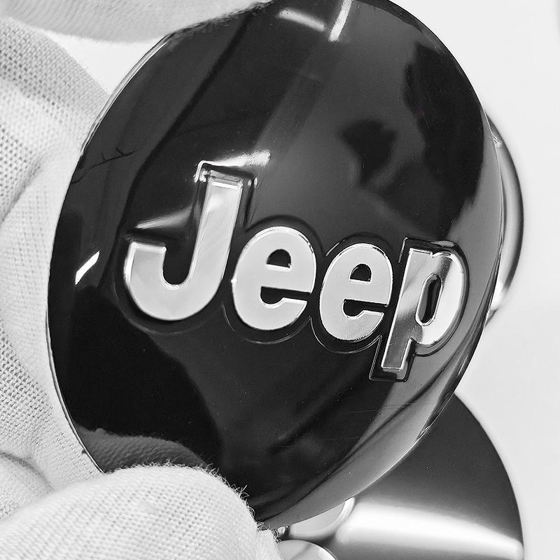 3D 4pcs 56mm 60mm 65mm Car Wheel Center Hub Cap Stickers Decal For Jeep Grand Cherokee Wrangler JK Gladiator Compass Renegade NXJPT1