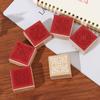 Retro Square Wooden Rubber Floral Stamps DIY Craft Scrapbooking Making Decorative Vintage Chinese Style Flower Stamping Tools