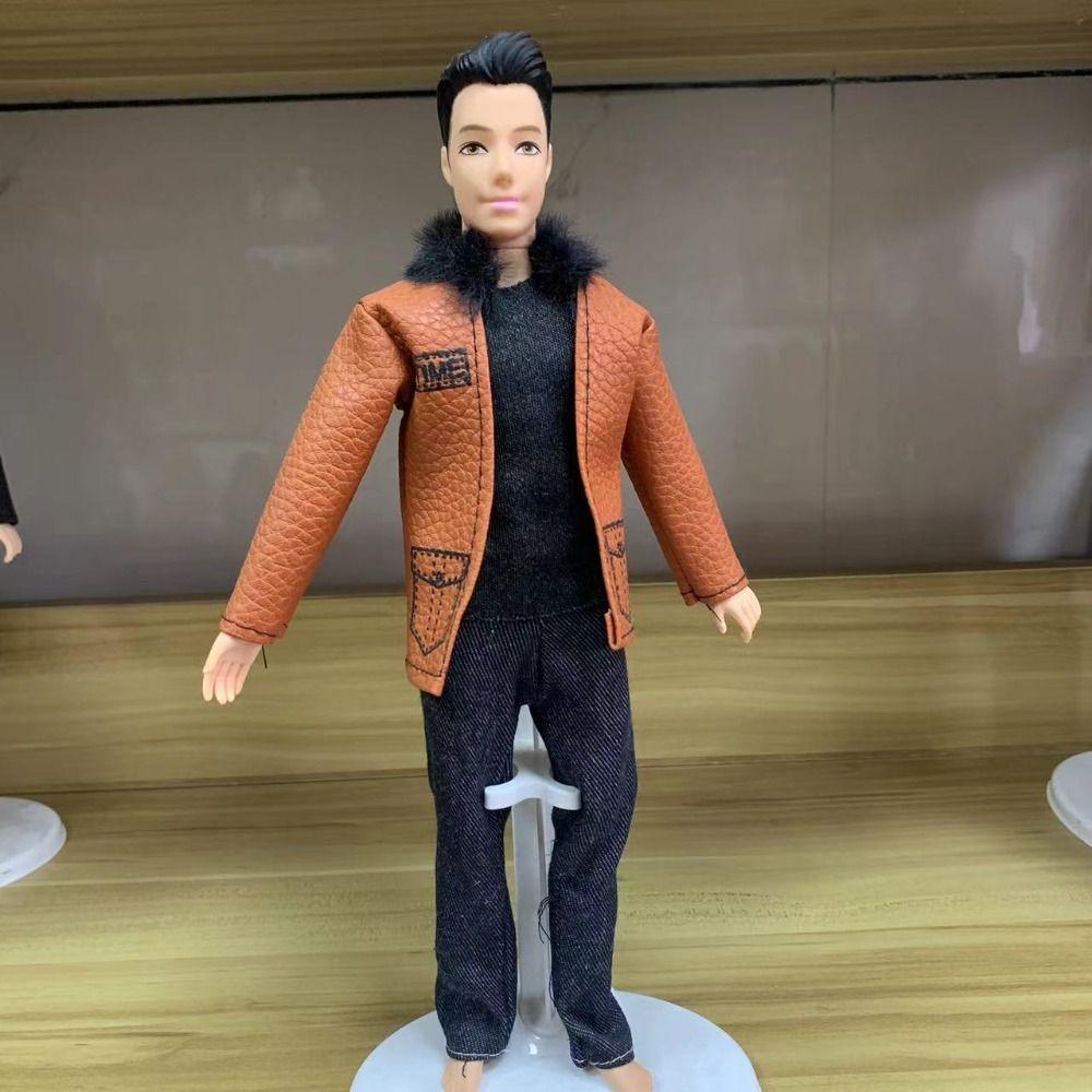 Плюшевое пальто ручной работы, шапки, повседневная одежда, меховое платье, комплект для куклы 29~32 см, мужская/женская кукла/кукла 1/6