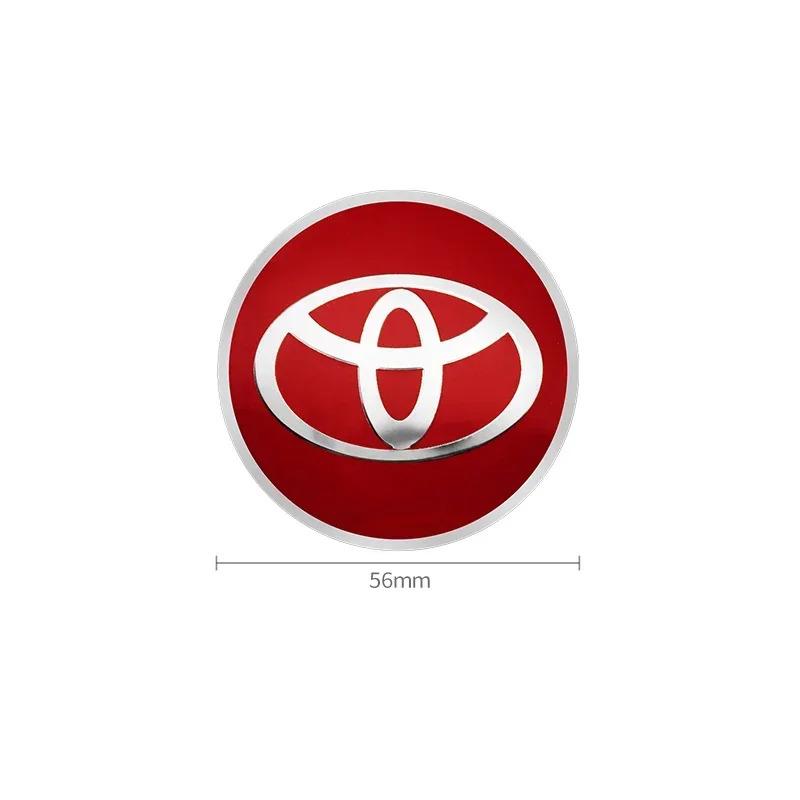 4pcs 56mm Car Styling Wheel Center Hub Caps Stickers Badge Emblem Decoration Decal For Toyota Corolla Auris CHR Yaris Rav4 Hilux