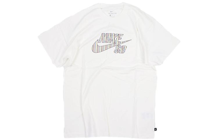 Nike Футболки мужские белые с круглым вырезом умеренного прямого кроя CW1463-100