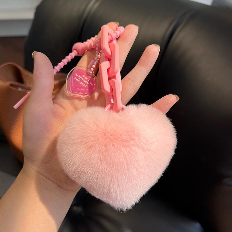 Натуральный мех кролика рекс сердце сумка брелок цепочка подвеска сумка женская девушка сумка подвески автомобили аксессуар пушистый брелок подарки