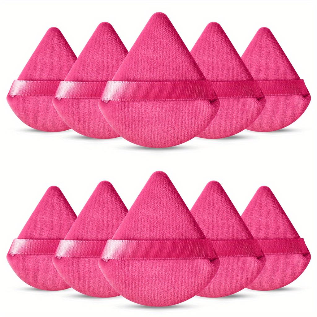 10 Pieces Powder Puffs Triangle Cosmetic Powder Puff Reusable Powder Sponge Makeup Foundation Sponge For Face Powder Makeup Tool