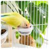 Миска для кормления птиц Съемная прозрачная миска Пластиковая кормушка для клетки Удобная подвесная кормушка для семян и воды для попугаев