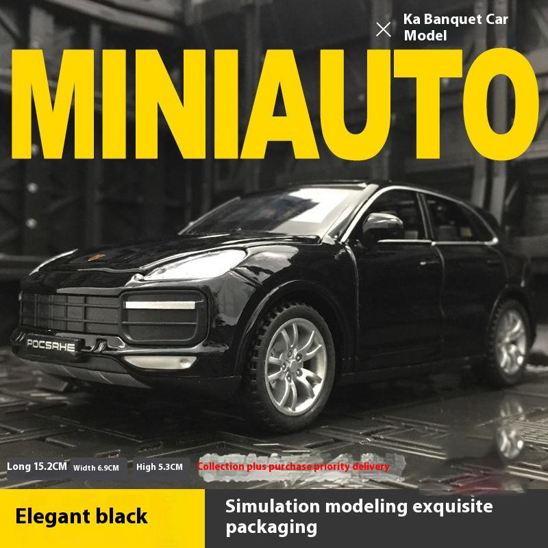 1:32 Porsche Cayenne Turbo Alloy Car Diecast Model Sound Light Miniature Car Model Decorative Trendy Ornaments For Friend Gift