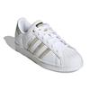 Adidas Женские кроссовки Superstar White Gold Metallic Cloud-White GX1839