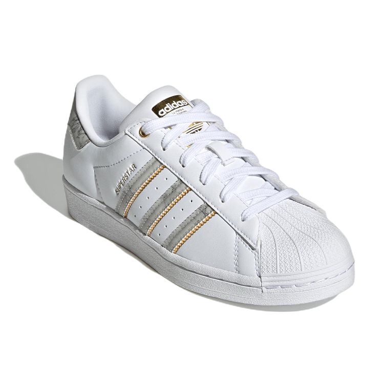 Adidas Женские кроссовки Superstar White Gold Metallic Cloud-White GX1839