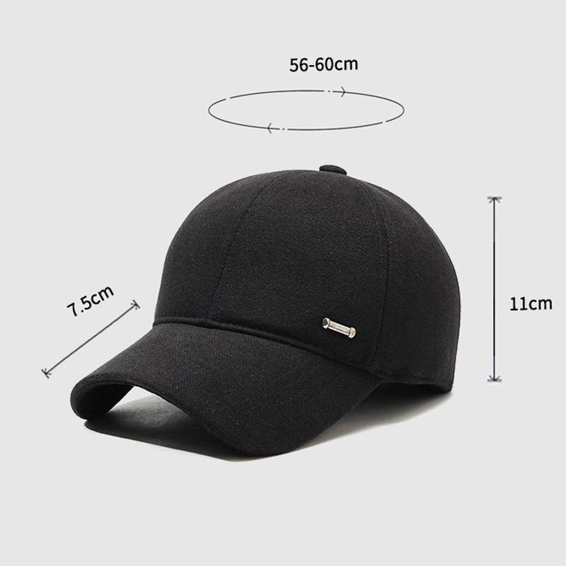 Зимняя бейсболка для защиты ушей, кепка для мужчин среднего и пожилого возраста, теплая хлопковая кепка для улицы