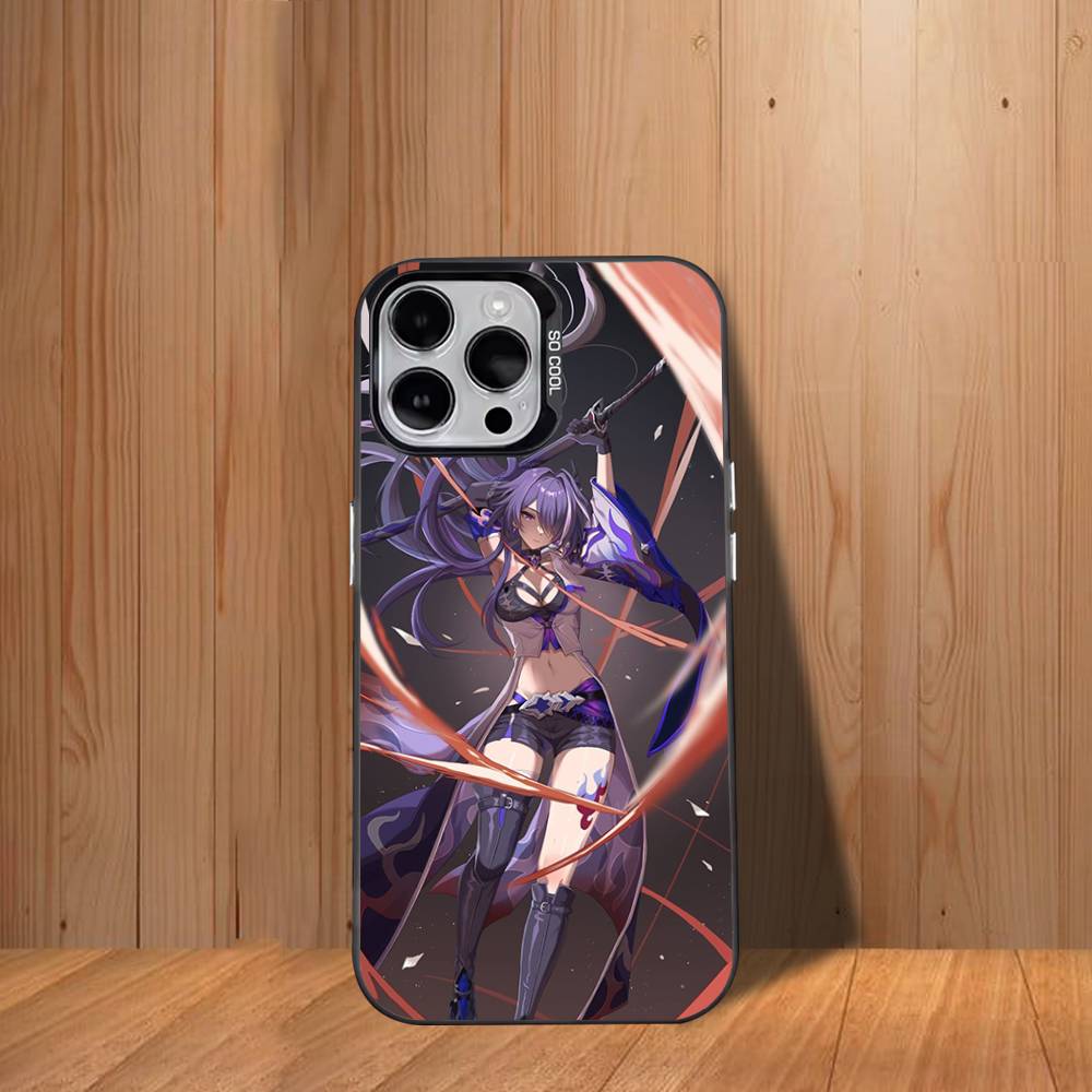 Acheron H-Honkai StarS Rail Phone Case For iPhone 17,16,15,14,13,12,11,Mini,Pro,SE,MAX White Matte Shockproof Cover