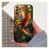 A-Животное Попугай Птица Для Samsung S9,S10,S20,S10,S21,S25,S24,S23,Ultra,FE,Plus,Lite,Мягкий Силиконовый Черный Чехол