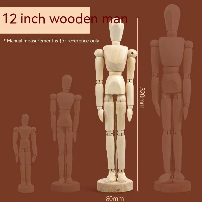 Sketch Drawing Mannequin Model Wooden Hand Model Human Artist Models Flexible Jointed Hand 5.5-12 Inches Tall Movable Limbs