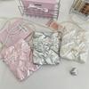 Pu Bow Padded Cotton Messenger Small Bag Mobile Phone Bag Pearl Chain Bag Portable Mini Cosmetic Bag