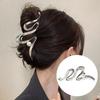 Faux Pearl Hair Claw Clip Elegant Metal Hairpin Unique Sturdy Minimalistic Hairpin for Thin Hair Half Up Hairstyles