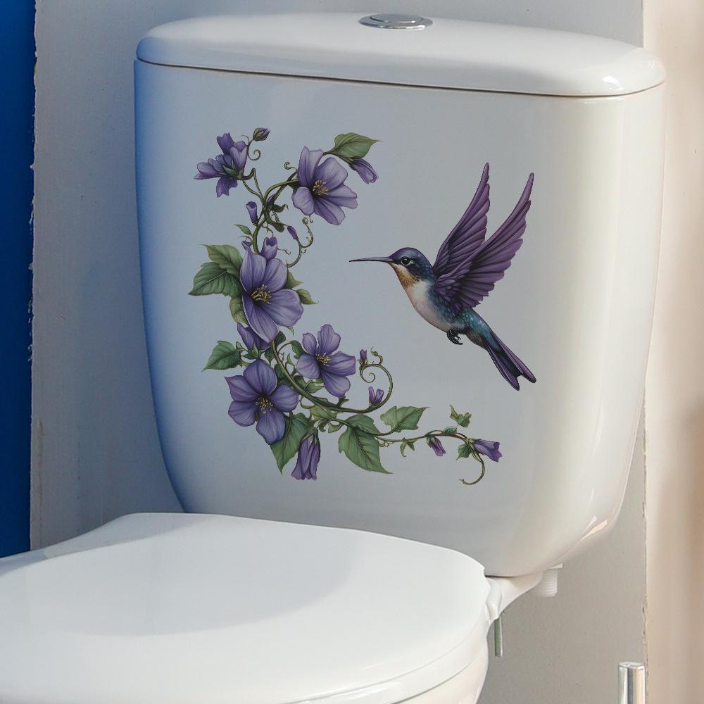 Креативные наклейки для украшения ванной комнаты и дома с изображением ипомеи и сороки