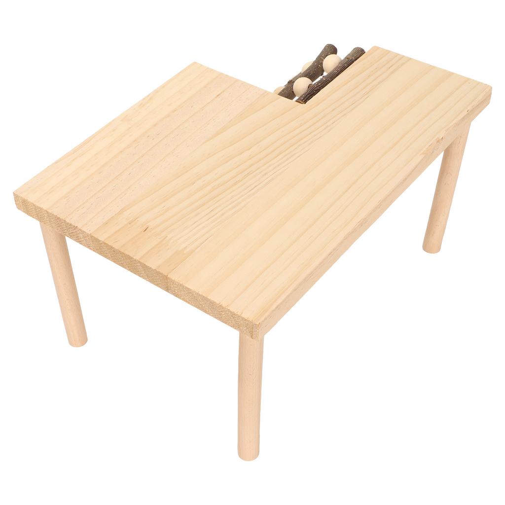 Hamster Climbing Platform 2 Layer Landscaping Natural Wooden Hamster Playing Activity Platform with