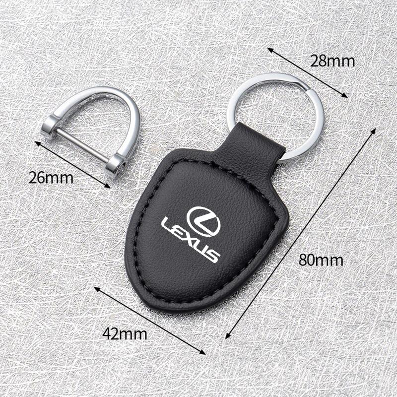 Car Leather Keychain Shield Type Emblem Key Ring For Lexus RX300 IS200 IS250 ES350 Ct200h UX250h NX300h RX350 ES300h RX400h NX PF6