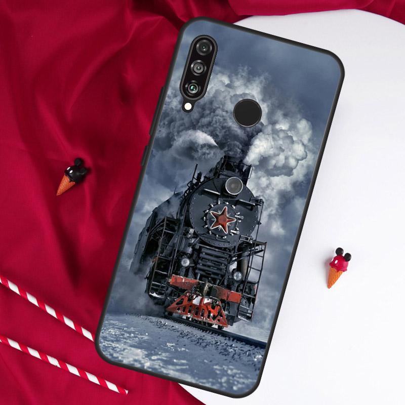 Классический паровоз Железная дорога Для Huawei Nova Y90 Y70 Y60 Y72 Y73 Y61 Y91 7i 8i 11i 12i 12s 9 10 SE P20 P30 P40 Lite Чехол
