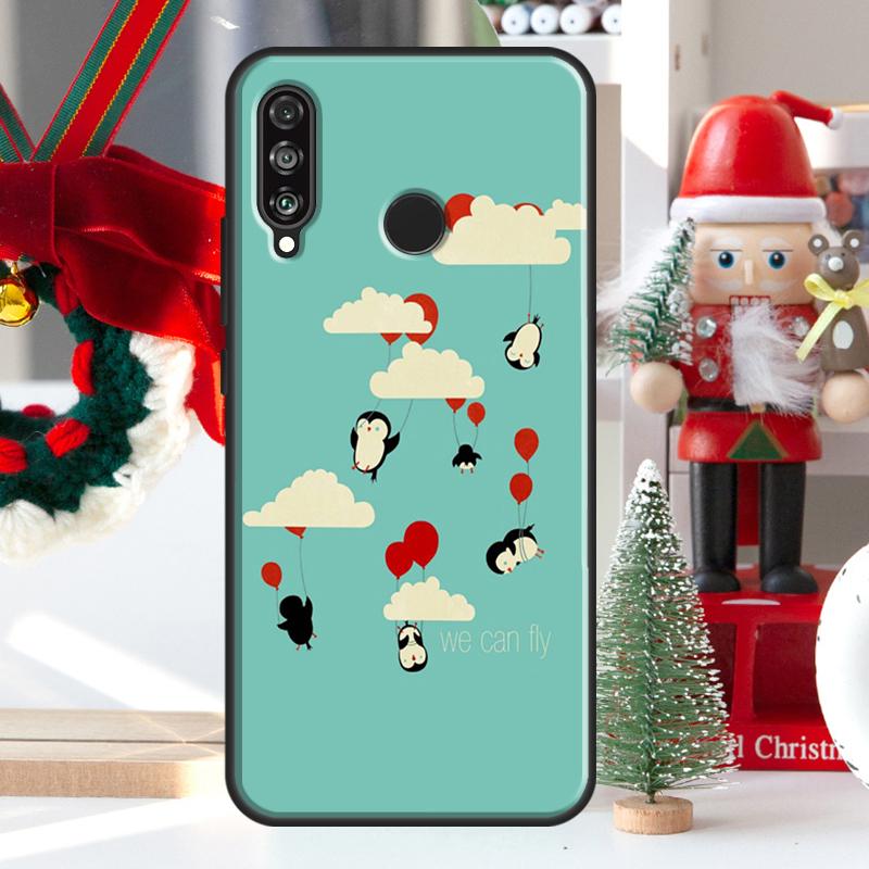 Милый рисунок пингвина для Huawei Nova Y73 Y60 Y70 Y90 Y72 Y61 Y91 7i 8i 11i 12i 12s 9 10 SE P20 P30 P40 Lite Чехол