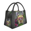 Yorkshire Terrier Insulated Lunch Bags for Outdoor Picnic Cute Yorkie Dog Resuable Thermal Cooler Bento Box Women