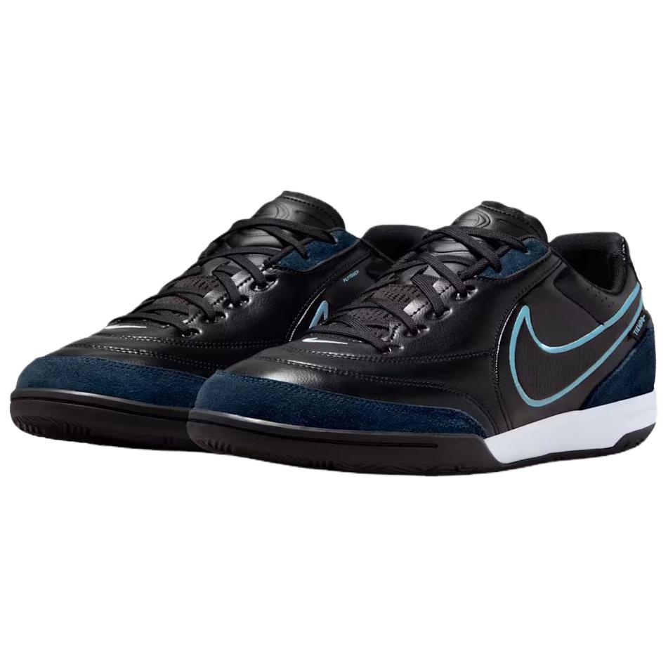Nike Кроссовки unisex Tiempo Streetgato IC Low Black Ice Blue Obsidian HQ7017-046