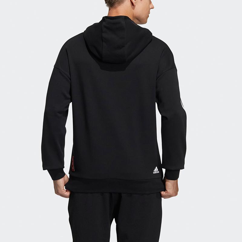 Adidas Мужские толстовки с капюшоном CNY Series Gfx Hs с логотипом, черные GP1839