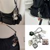 Guitar Pick Key Accessory Fashionable Keychain Pocket Watch Keyrings Alloy Texture Suitable for Party and Casual Outfits