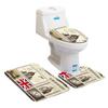World Scenery Toilet Three-Piece Floor Mat Bathroom 3-Piece Mat Carpet Door Mat Is Now