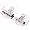 Large Metal Hinge Clips,65mm 75mm Silver Metal Bulldog Clips Paper Letter Document Ticket File for Pictures, Photos, Money