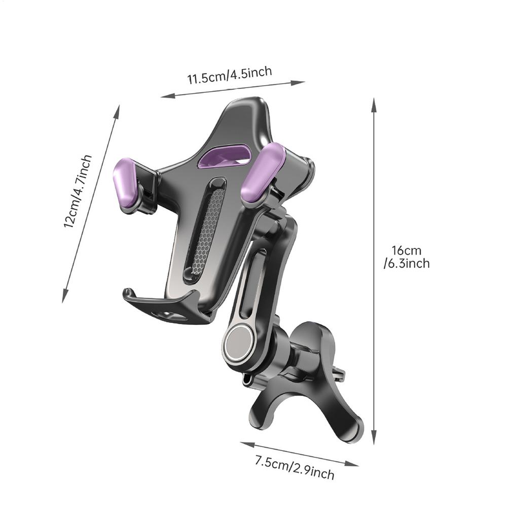 Car Phone Holder Mount Vent Clip Silicone Non-Slip Stand Car Vent Phone Holders for Family Friends Women Automotive Vehicle