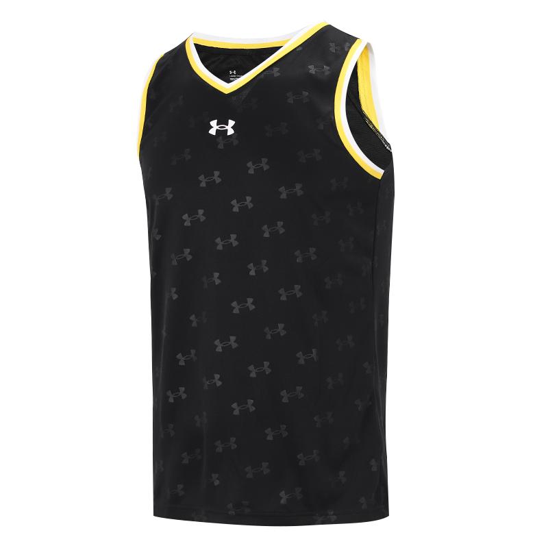 Under Armour Повседневный спортивный тренировочный трикотажный баскетбольный быстросохнущий свободный жилет без рукавов для мужчин черный 21500102-001