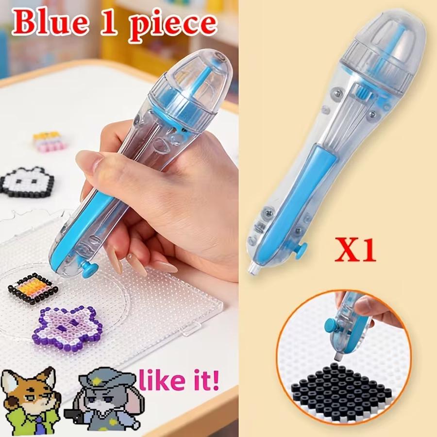 DIY Beaded Pens, 2.6mm 3D Pixel Puzzle Bead DIY Automatic Bead Pen | DIY Handmade Bead Puzzle Pen, Ergonomic Grip Design,