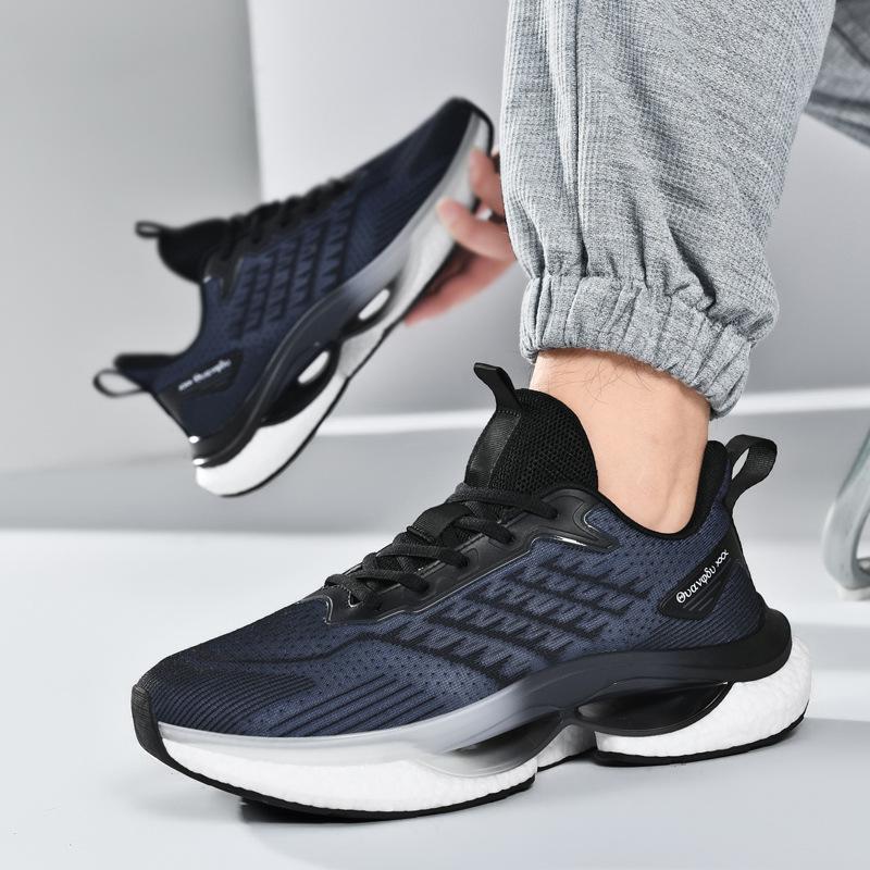 Men's Popcorn Casual Sneakers Men's Lightweight Cushioning Running Shoes Tide Spring and Summer Breathable Mesh Shoes