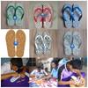 Сандалии-тапочки, шлепанцы, резиновые стринги, пара обуви ручной работы с рисунком цветов для мужчин и женщин, унисекс для детей