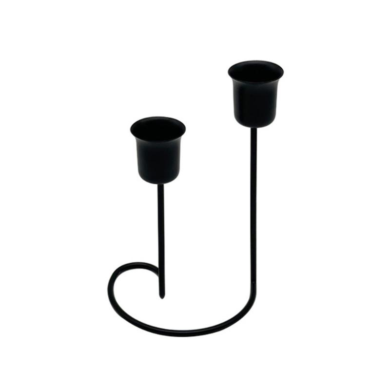 Half Heart Candlestick Holders Iron Metal Taper Candle Holders Decorative Candle Stands Home Decorations for Kitchen Table