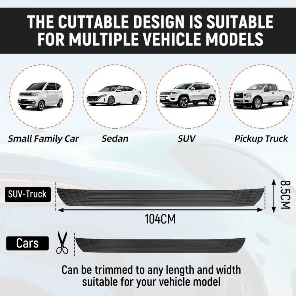 Black Car Rear Bumper Trim Universal Protector Sticker Strip Car Stylings