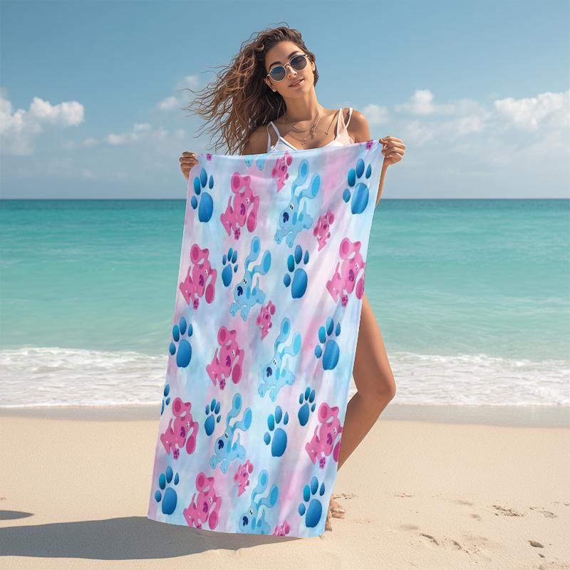1Pc Blue'S Clues Friends Greeting Beach Towel Microfiber Beach Towel Thin Absorbent For Beach Swimming Yoga Bath Sports 0917259