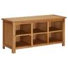 Shoe Rack - vidaXL - 90x37x45 Cm - Solid Oak Wood - 6 Compartments - Brown