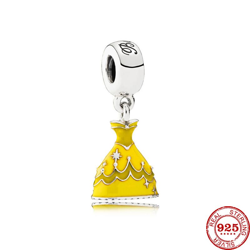 Серебро 925 пробы Подвеска-шарм "Принцесса" Подходит для Браслетов DIY Женские Украшения Изысканные