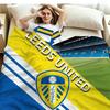Leeds United Logo Print Flannel Blanket High Quality Warm Comfortable Cover for All Seasons Perfect for Gifts Home Decor