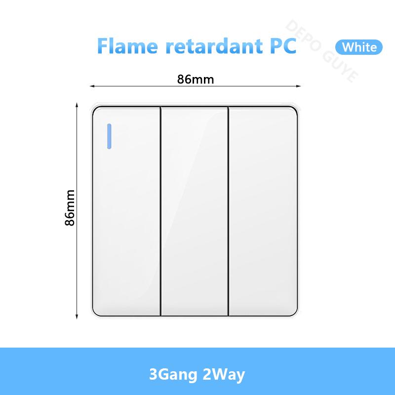 Белая настенная розетка USB стандарта Великобритании 13A, универсальная вилка Type-C для быстрой зарядки мощностью 18 Вт, настенный выключатель света, электрическая розетка