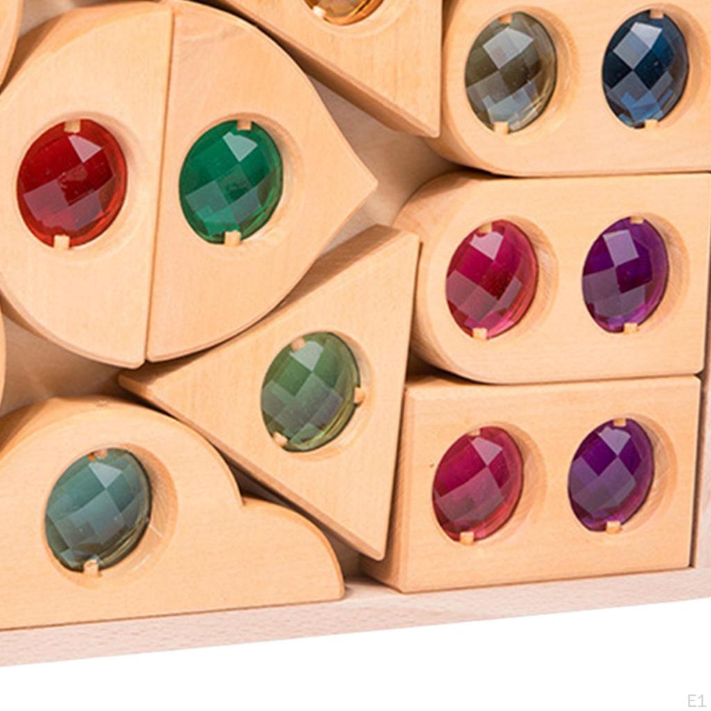 Cube Blocks Set Acrylic Cubes Problem Solving Sensory Training Toys Building Stacking Toy for