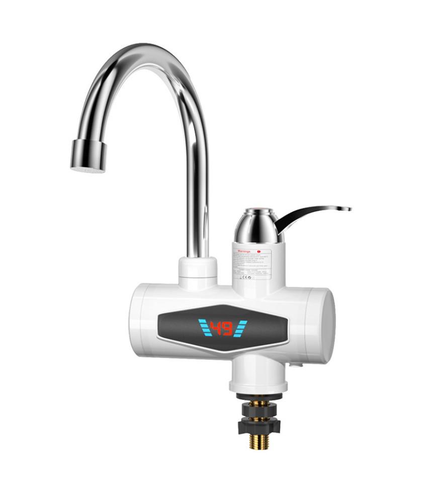 Мгновенный электрический водонагреватель-кран с цифровым дисплеем для душа, двойного использования (горячая и холодная вода)