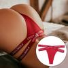 FINETOO Sexy Cross Strap Cotton G-string Panties Women Letter Belt Thong V Waist Bikini Girl Underwear Hollow Out Femme Lingerie