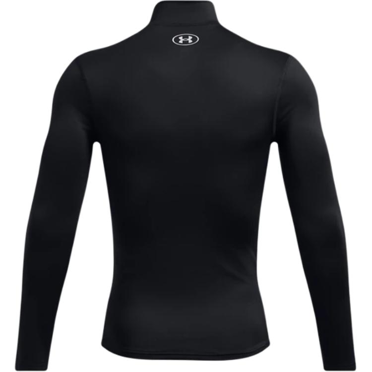 Under Armour Футболка Coldgear Solid Slim Fit Stand Collar с длинным рукавом, универсальная, мужская, черная 1386942-001