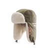Winter Earflap Hats Fur Cap Thickened Warm Russian Hat Cycling Skiing Outdoor Windproof Wool Ear Protection Windproof Flying Hat