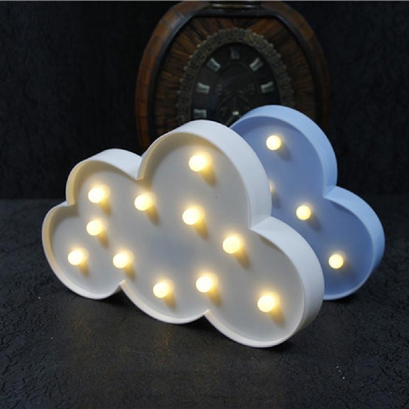 1 шт., красивое белое/синее облако, светодиодная ночная теплая лампа, шатер, хорошие подарки для украшения детской комнаты