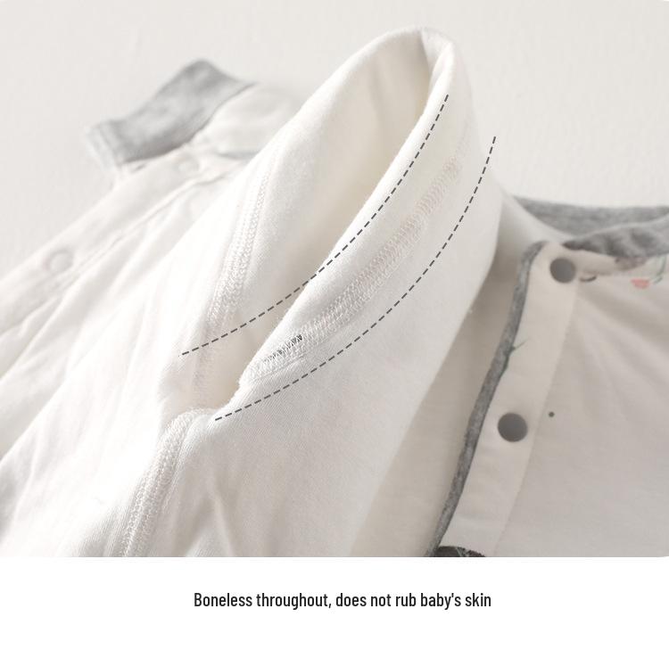 Детский стеганый теплый комплект: Хлопковая пижама с высокой талией и защитой живота для осени/зимы