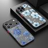 Purple Flowers Pattern Phone Case For iPhone Air 16e 17 16 15 14 17 Pro Max 13 16e Shockproof Hard PC Soft Edge TPU Cover
