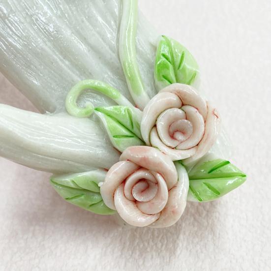 1 Pair Wall Art Hooks Key Hanger Decorative Hooks with Adhesive Resin Flowers And Tree